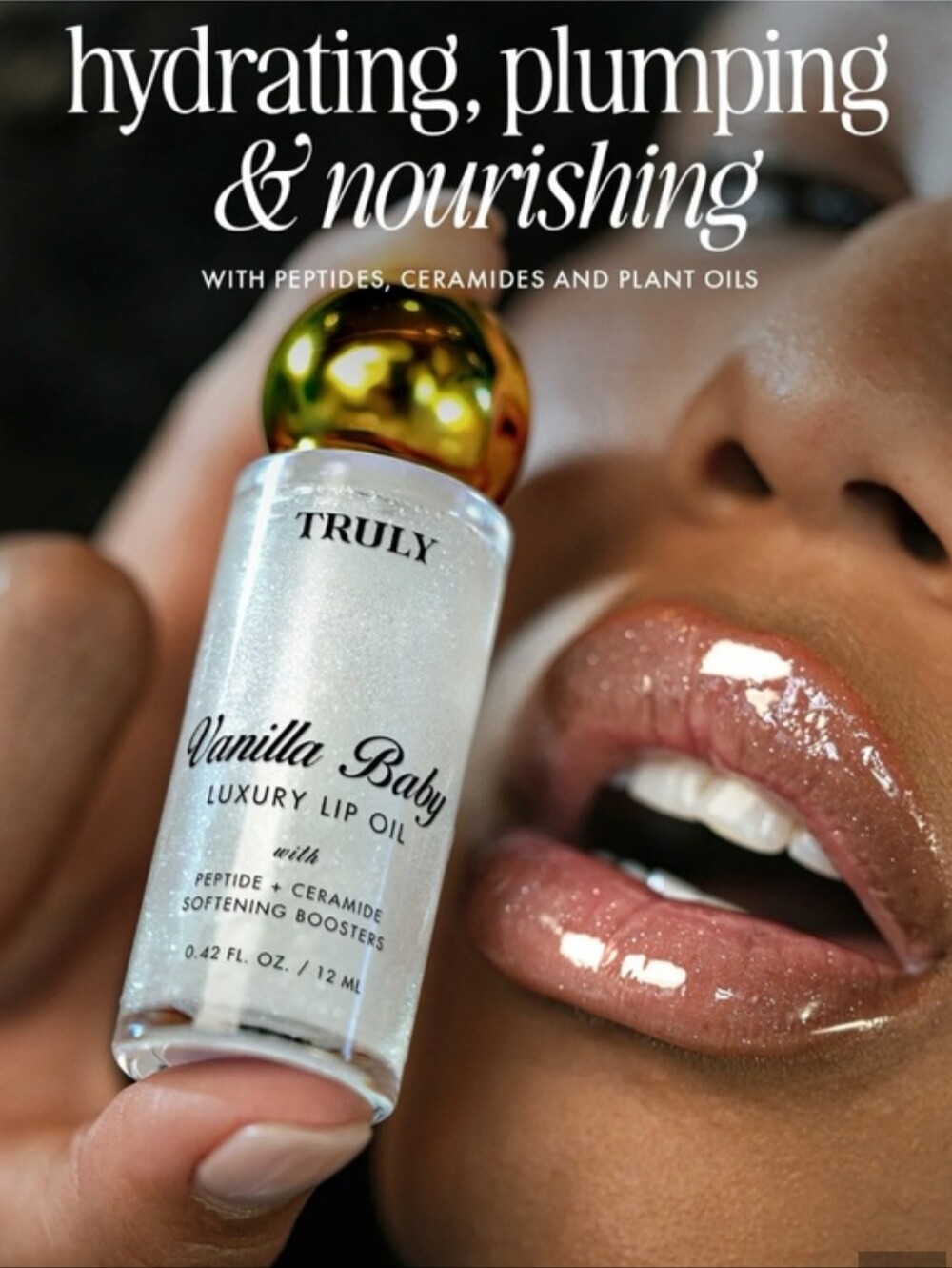TRULY Vanilla Baby Luxury Lip Oil - Shimmery Pearl NWOB